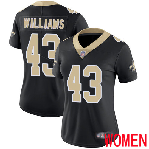 New Orleans Saints Limited Black Women Marcus Williams Home Jersey NFL Football #43 Vapor Untouchable Jersey->youth nfl jersey->Youth Jersey